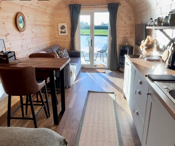 in side glamping pod